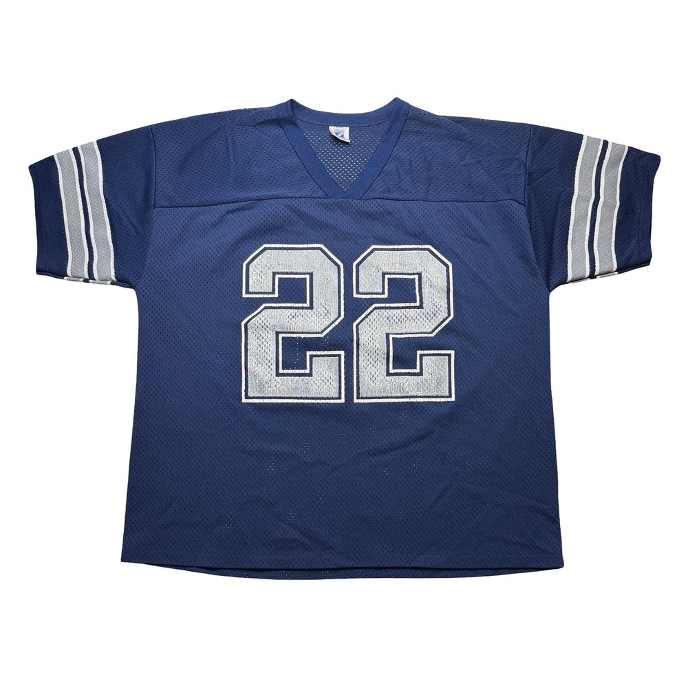 Vintage 90s Dallas cowboys Emmitt Smith logo athletic football jersey